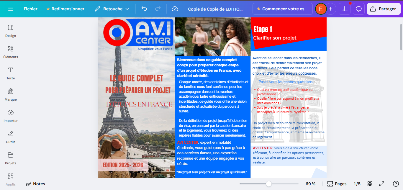 AVI CENTER — création de flyers