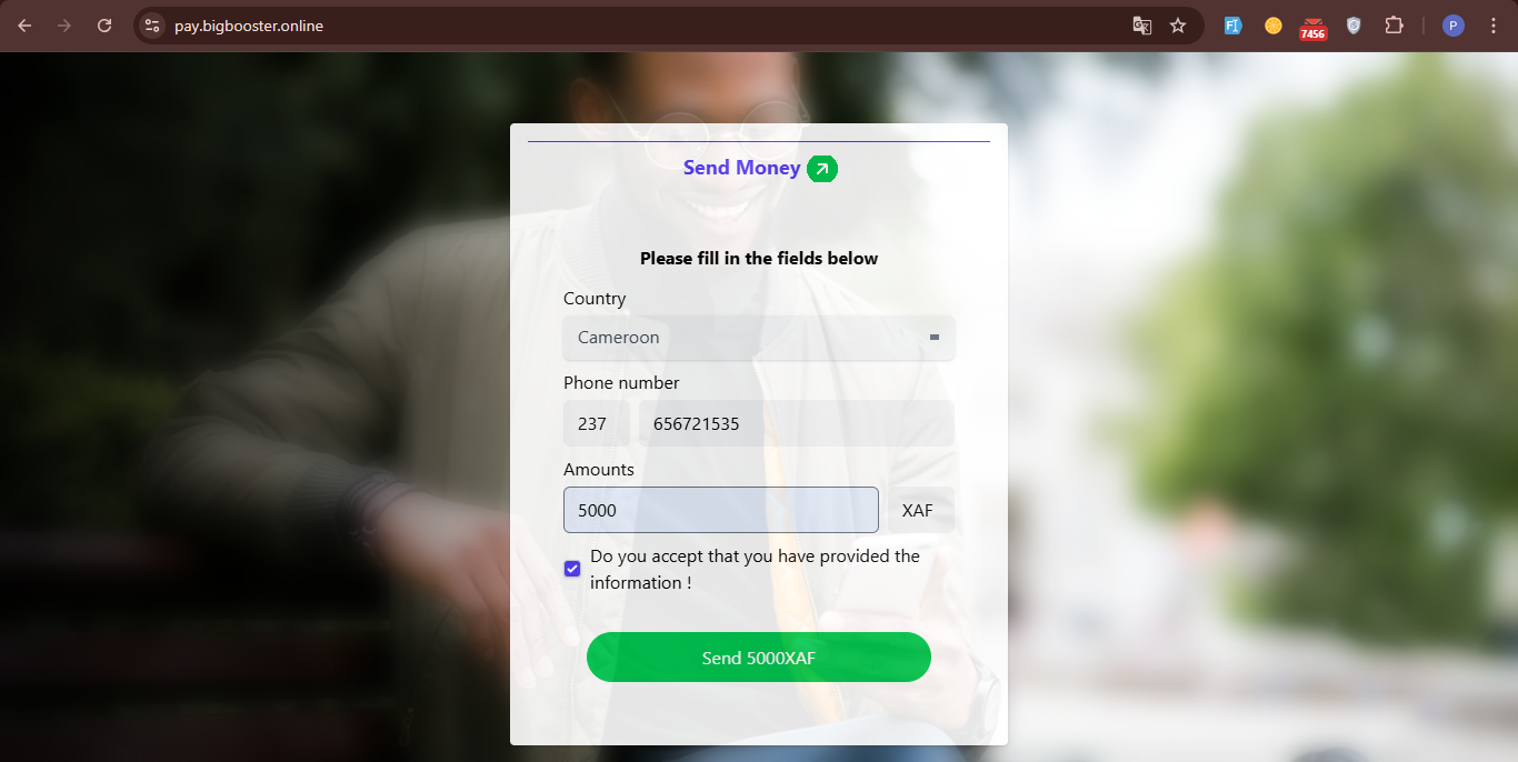 Site web de paiement BigBooster